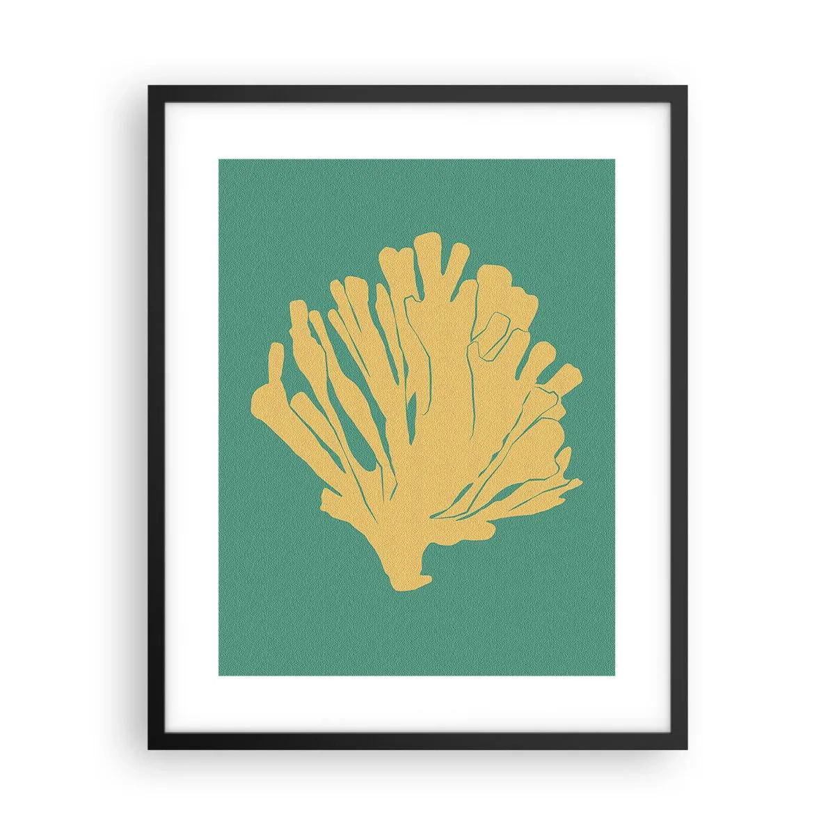 Poster in een zwarte lijst - Onderwater bosstruik - 40x50 cm