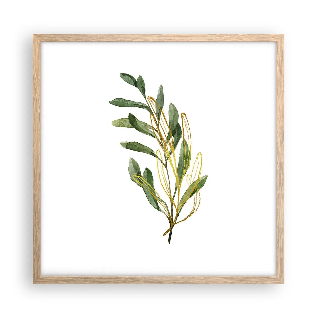 Een poster in een licht eiken lijst - Alles wat goed is - 50x50 cm