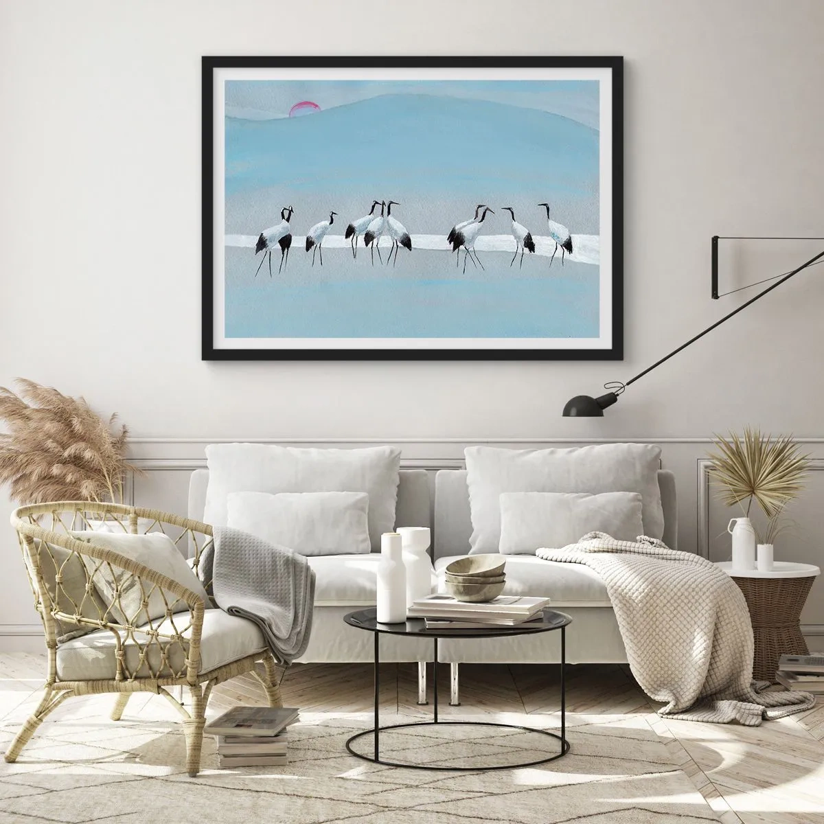 Poster in een zwarte lijst - Na een warme dag - 70x50 cm