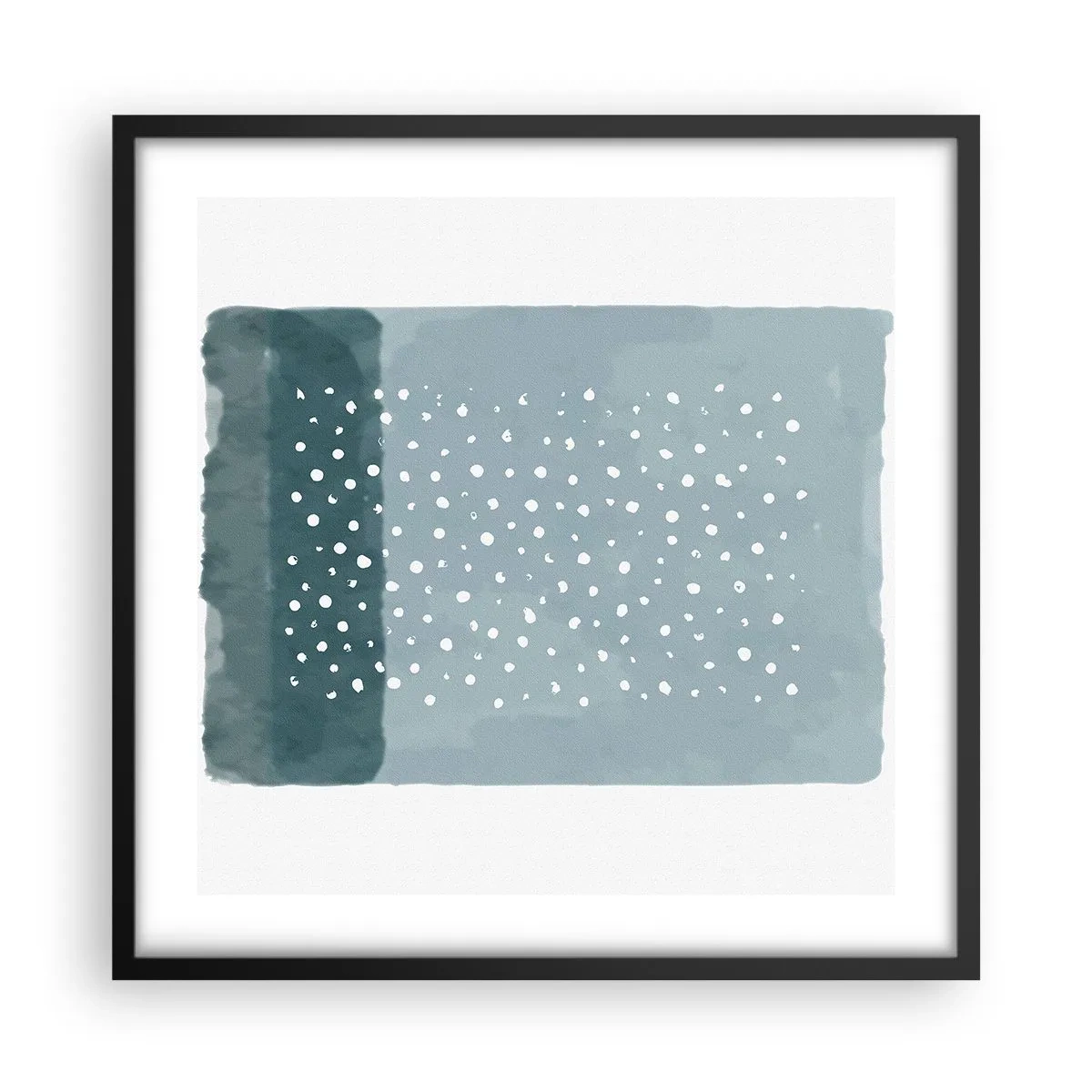 Poster in een zwarte lijst - Gegroeid op blauw - 50x50 cm