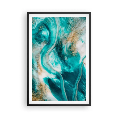 Poster in een zwarte lijst - De rivier van goud - 61x91 cm