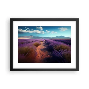 Poster in een zwarte lijst - Geurige velden - 40x30 cm