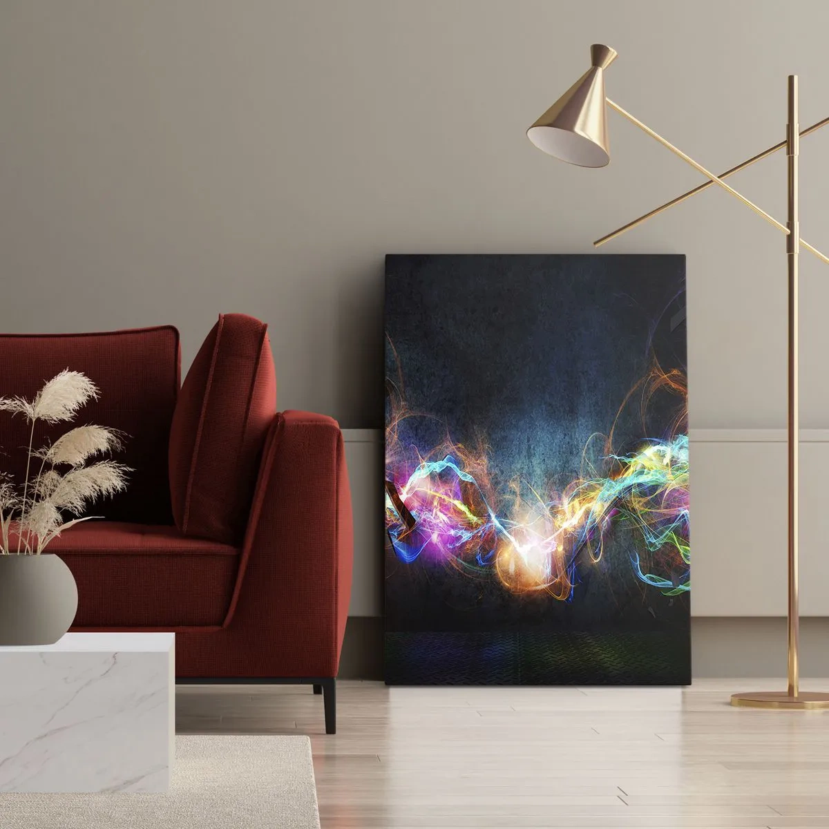 Schilderen op canvas - Met vreugde tegen het donker - 50x70 cm