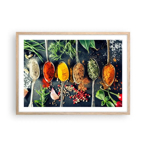 Een poster in een licht eiken lijst - Culinaire magie - 70x50 cm