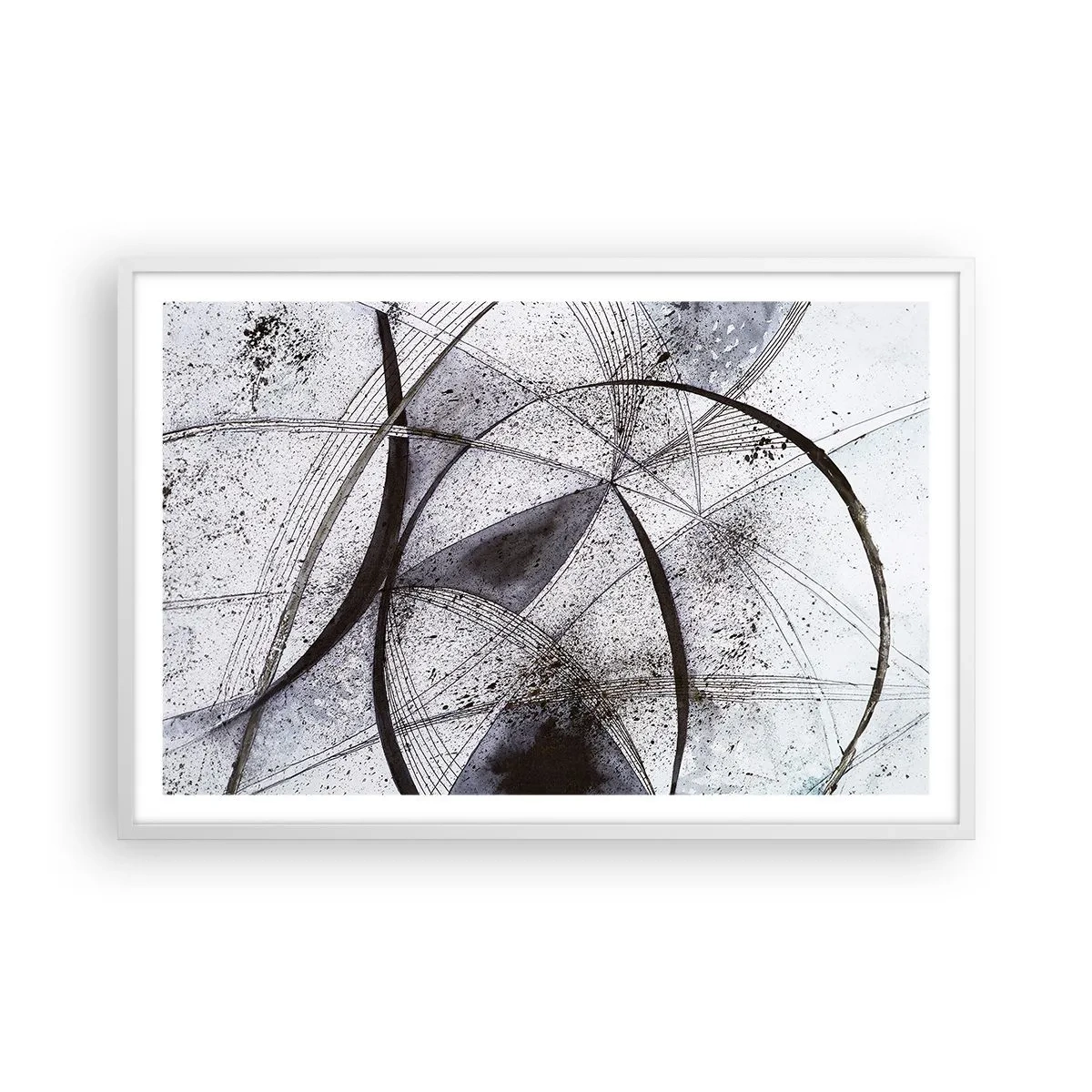 Poster in een witte lijst - Futuristische fantasie - 91x61 cm