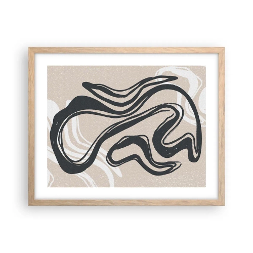 Een poster in een licht eiken lijst - Expressie vermenigvuldigd - 50x40 cm