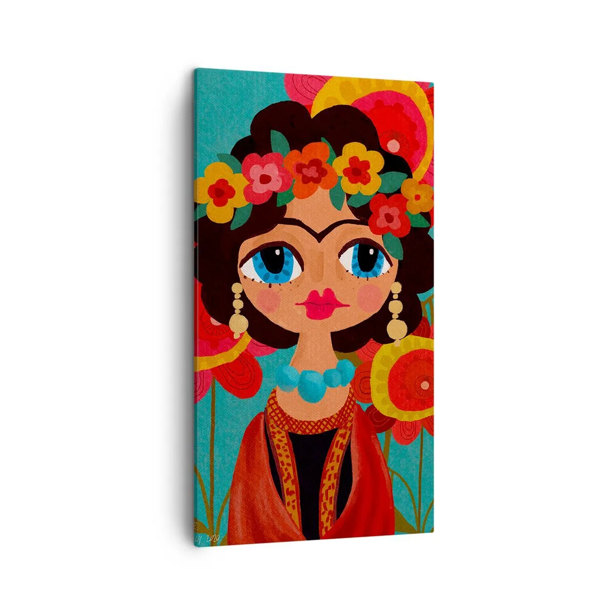 Schilderen op canvas - Mevrouw papaver - 45x80 cm