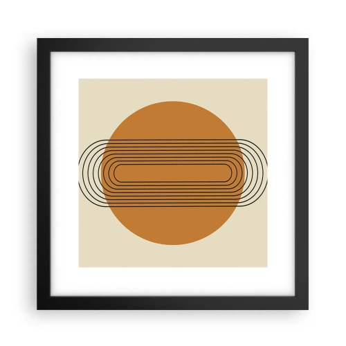 Poster in een zwarte lijst - Perfect plan - 30x30 cm