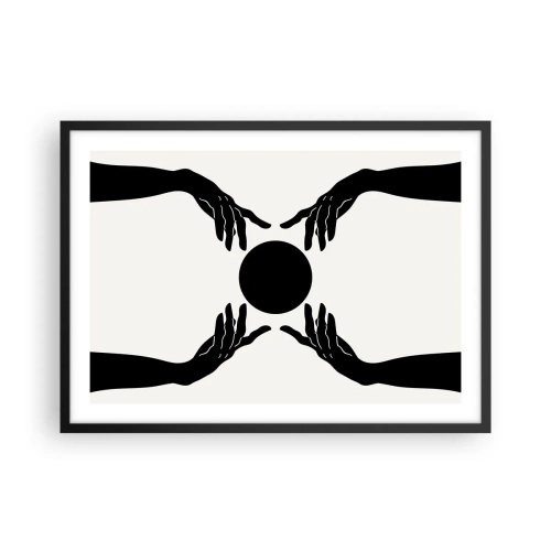 Poster in een zwarte lijst - Geheim teken - 70x50 cm