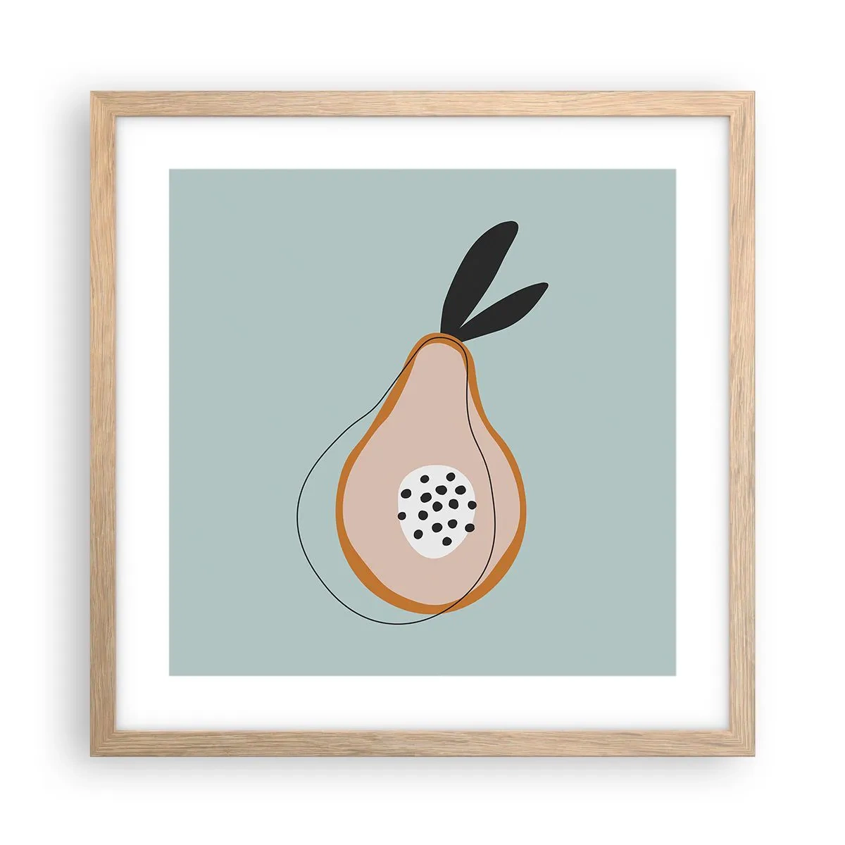 Een poster in een licht eiken lijst - Doordringen in de aard van de dingen - 40x40 cm