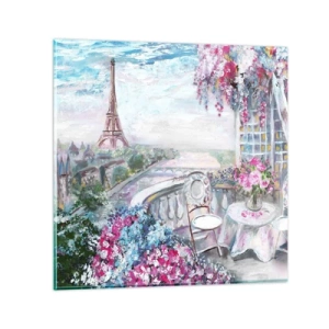 Schilderen op glas - Het is hier het mooist in mei - 30x30 cm