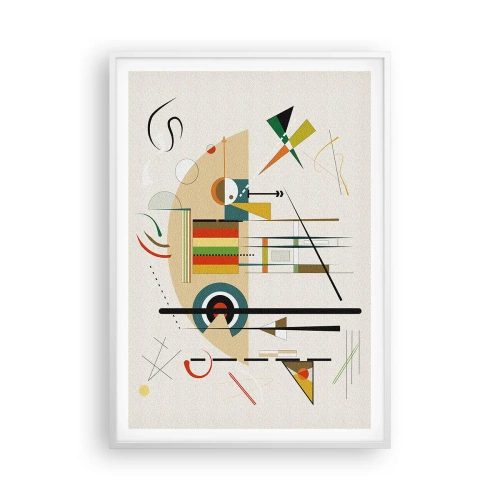 Poster in een witte lijst - En de wereld lacht - 70x100 cm