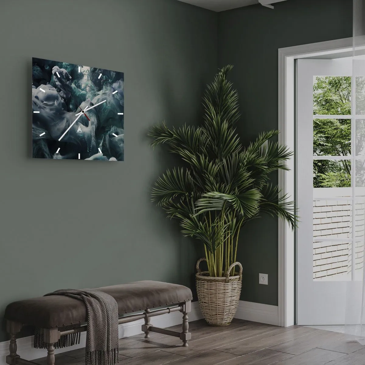 Wandklok - Klok - De nobele kilheid van steen - 40x40 cm