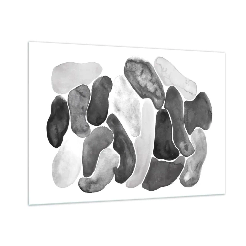 Schilderen op glas - Rotsachtige abstractie - 100x70 cm