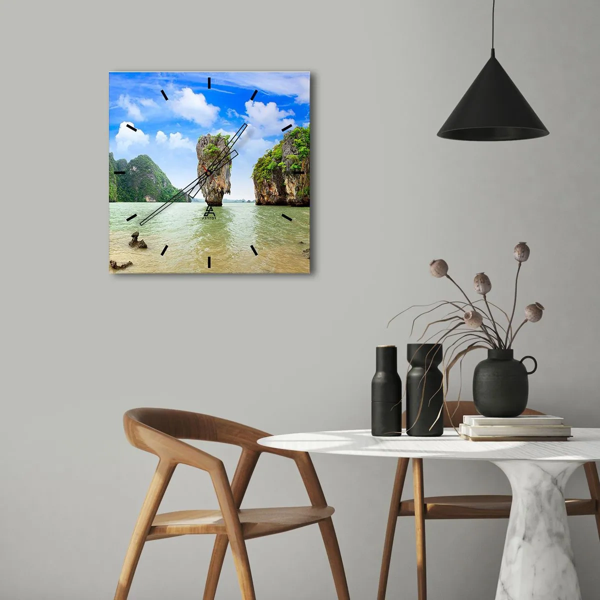 Wandklok - Klok - Rotsachtige wonderen van de natuur - 30x30 cm