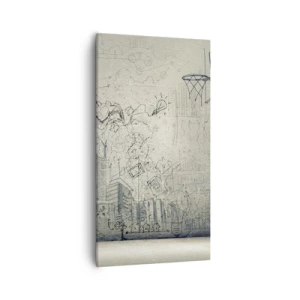 Schilderen op canvas - Mijn geweldige stadsleven - 55x100 cm