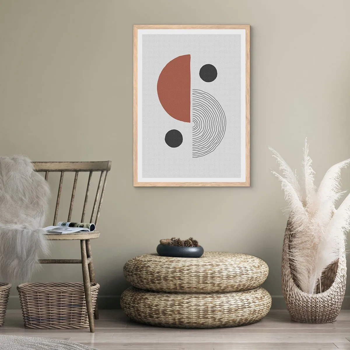 Een poster in een licht eiken lijst - Perfectie van het wiel - 30x40 cm