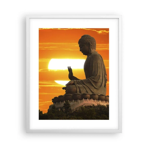 Poster in een witte lijst - Geen angst voor de wereld - 40x50 cm