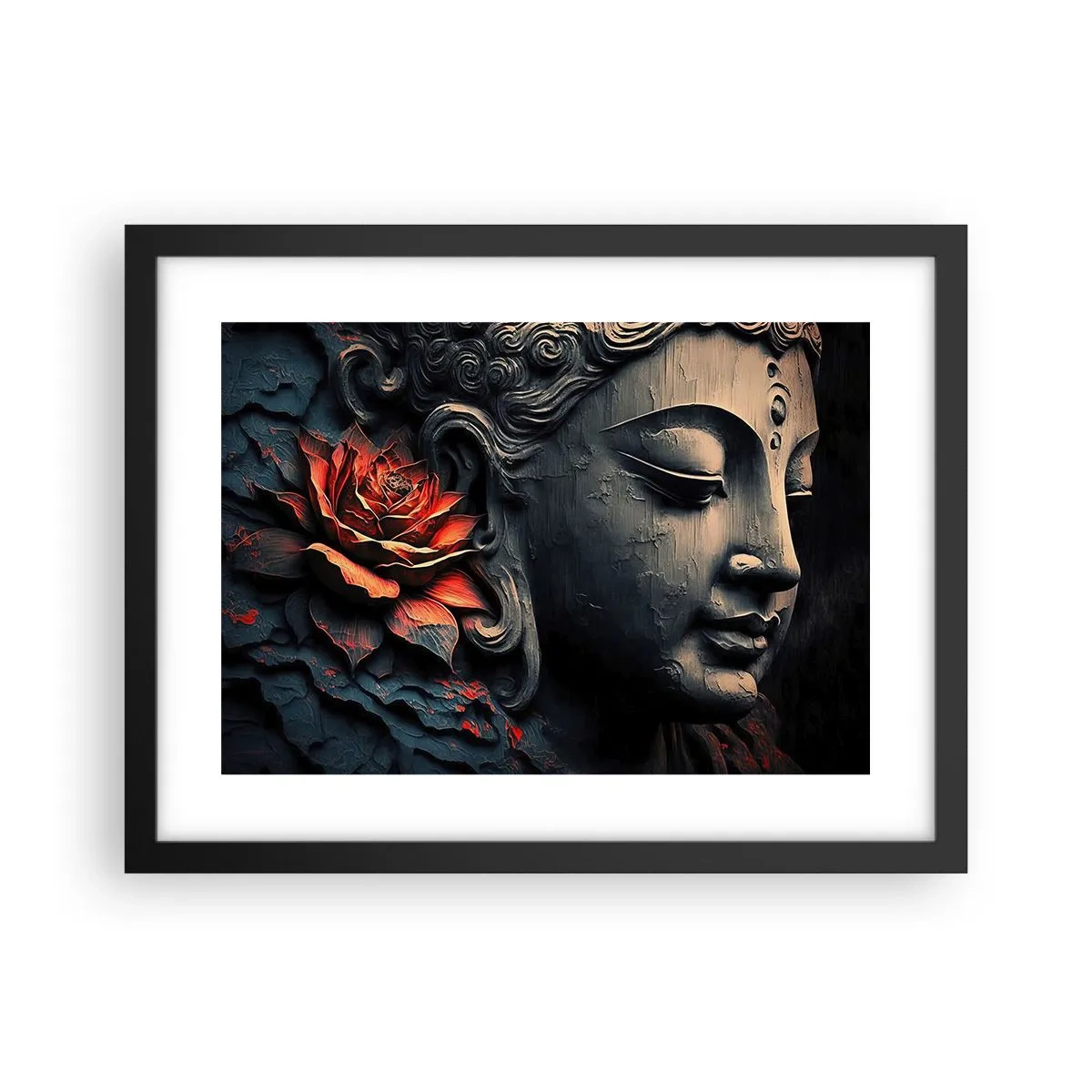 Poster in een zwarte lijst - In harmonie met de wereld - 40x30 cm