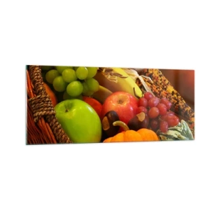 Schilderen op glas - Oogstmand - 100x40 cm