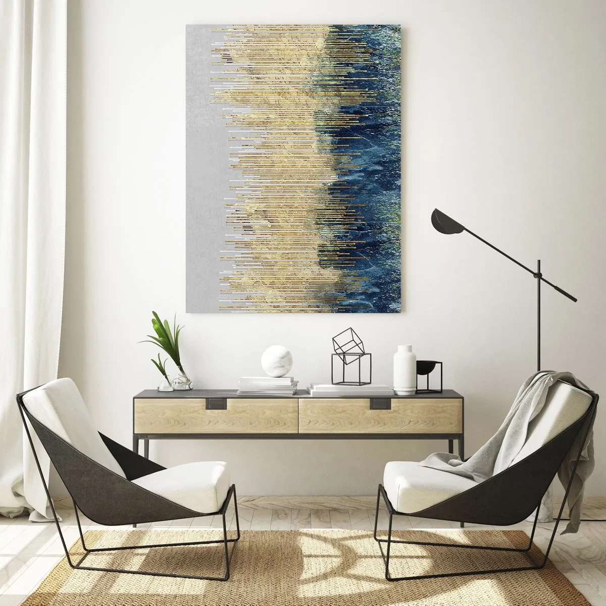 Schilderen op glas - Vergulde grens - 50x70 cm