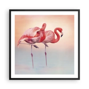 Poster in een zwarte lijst - De kleur van de ondergaande zon - 60x60 cm