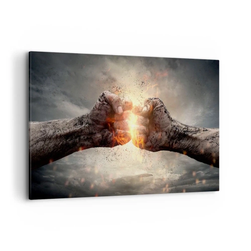 Schilderen op canvas - Sta op voor een gevecht - 120x80 cm