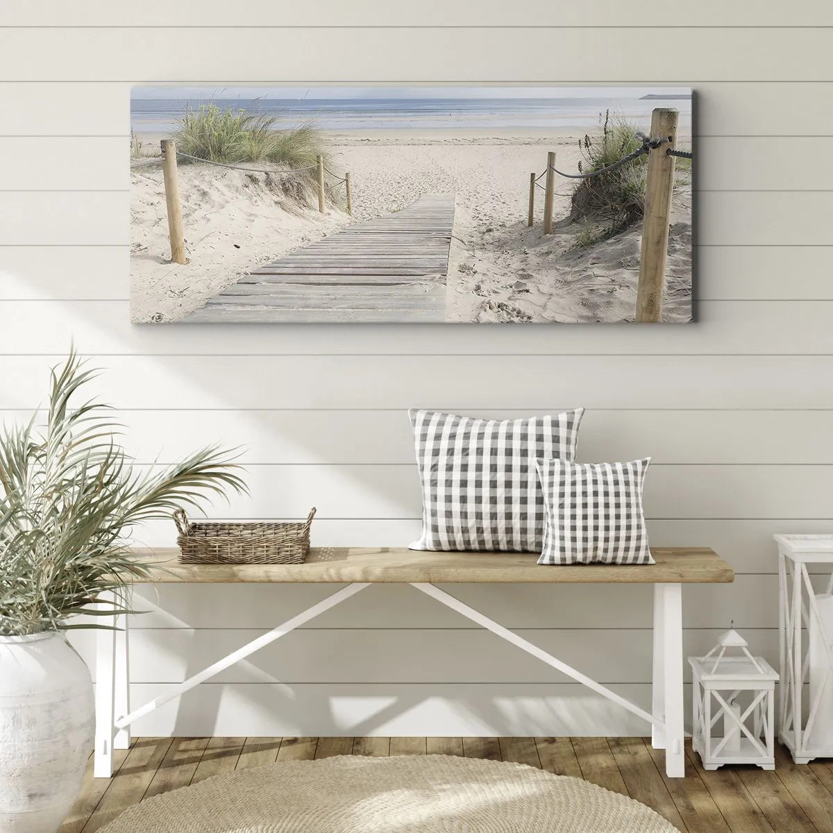 Schilderen op canvas - naar de horizon - 100x40 cm