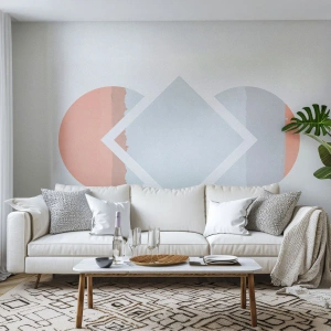 Fotobehang Premium Canvas - De situatie is duidelijk - Abstractie, Deel, Minimalisme - 350x256 cm