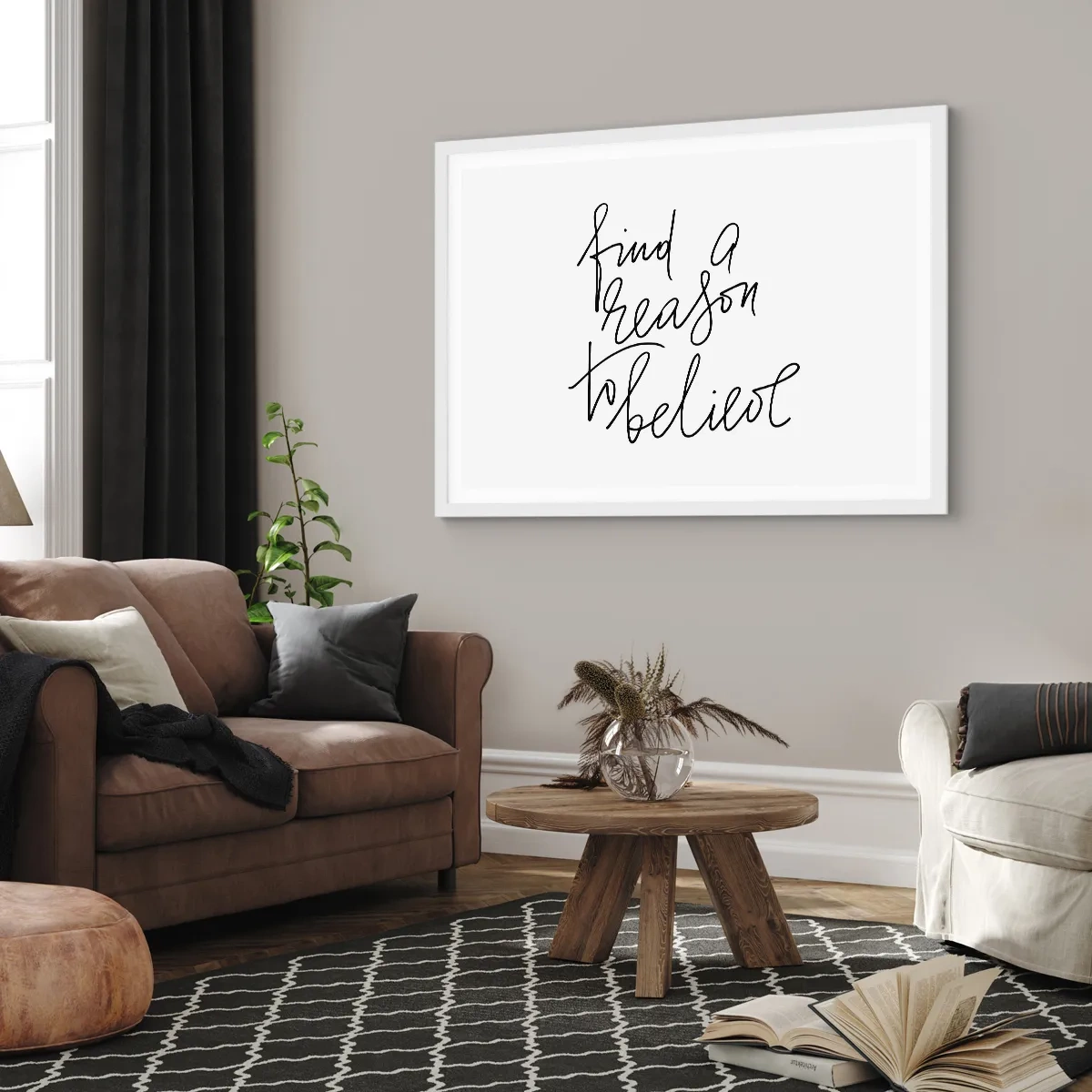 Poster in een witte lijst - Het is mogelijk - 40x30 cm