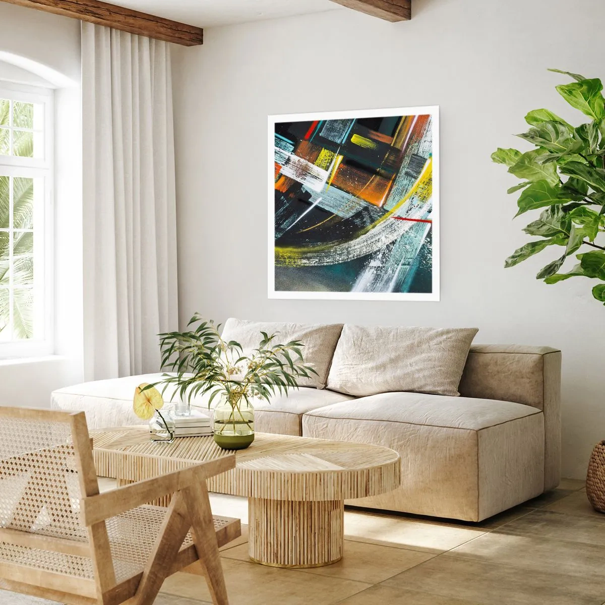 Poster - De energie van beweging - 40x40 cm