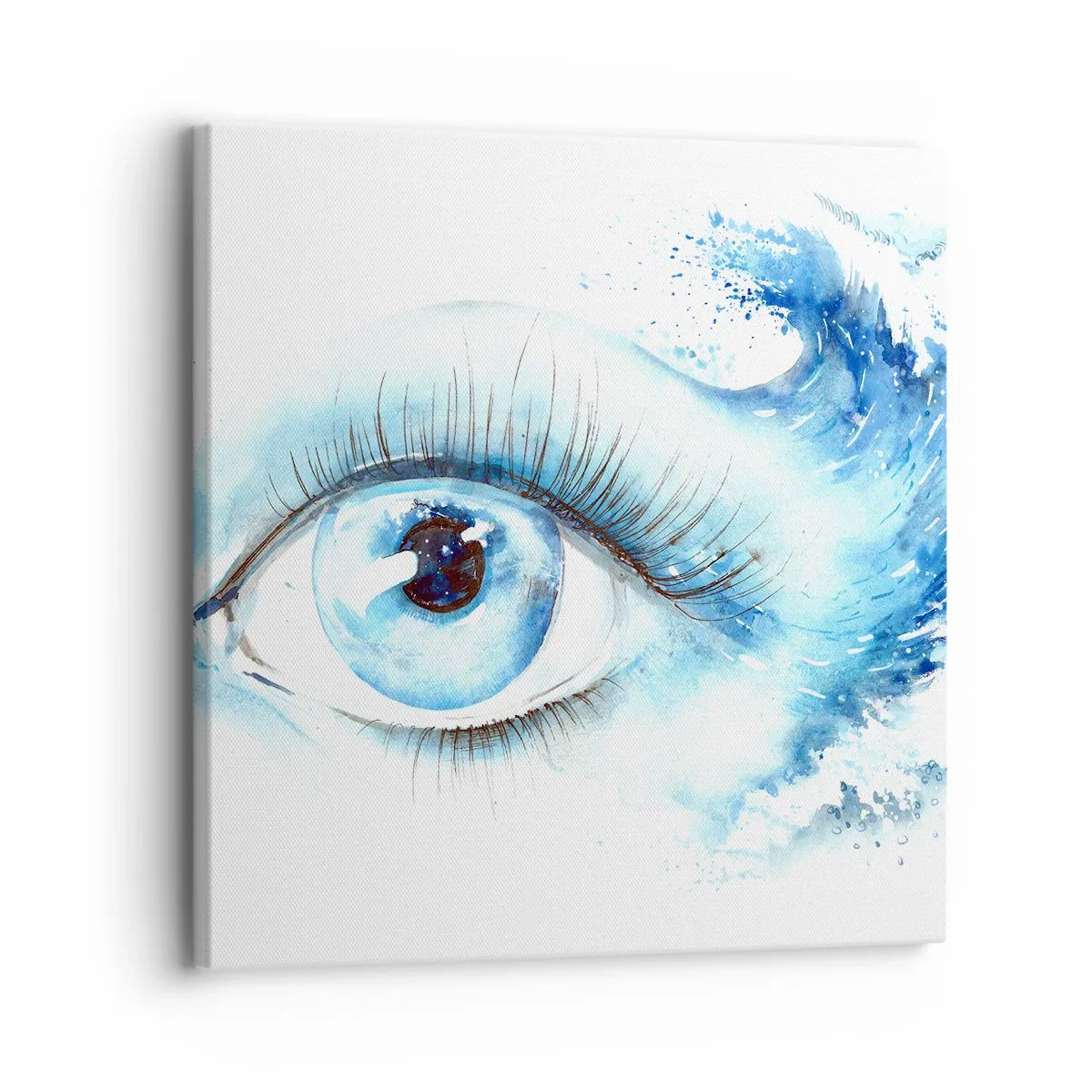 Schilderen op canvas - Dompel jezelf onder in het blauw van de blik - 30x30 cm