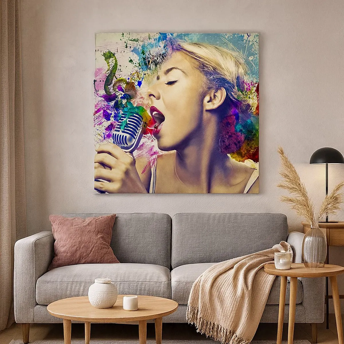 Schilderen op canvas - Schilder de wereld met je stem - 30x30 cm