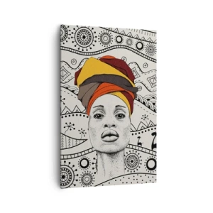 Schilderen op canvas - Afrikaans portret - 80x120 cm