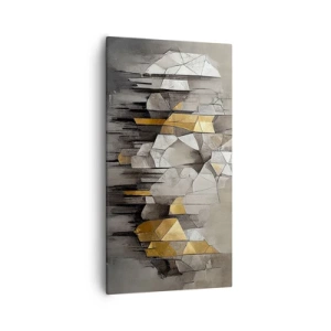 Schilderen op canvas - Compositie van ijs en licht - 55x100 cm