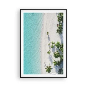 Poster in een zwarte lijst - Een vakantie in het paradijs - 61x91 cm