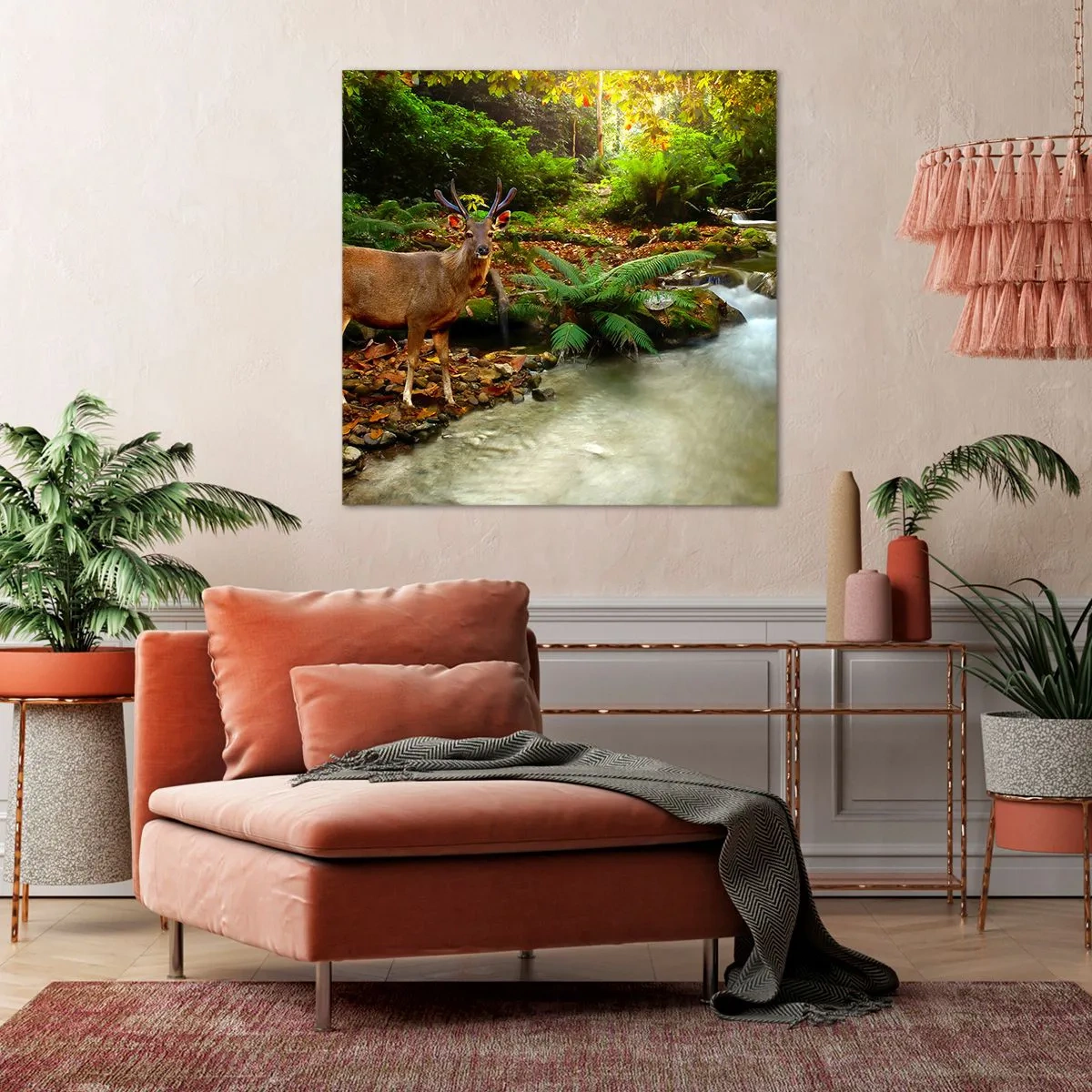 Schilderen op canvas - Welkom in mijn wereld - 40x40 cm