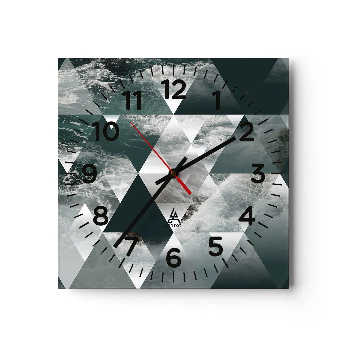 Wandklok - Klok - Kristal perspectief - 40x40 cm