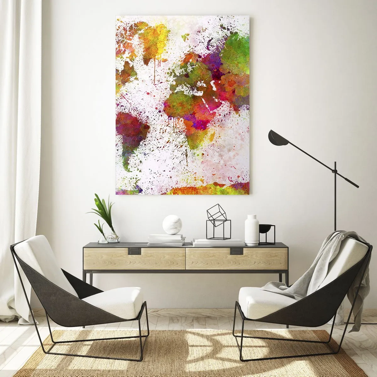 Schilderen op glas - Op de een of andere manier is het hetzelfde geworden - 50x70 cm