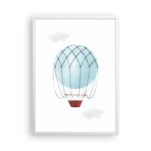 Poster in een witte lijst - Hekemaal in de wolken - 50x70 cm