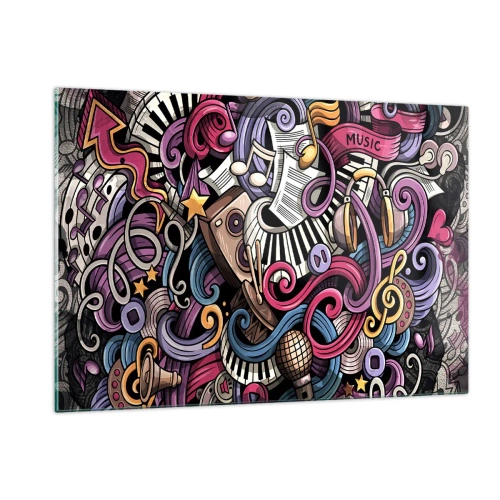 Schilderen op glas - Ingewikkelde melodie - 120x80 cm