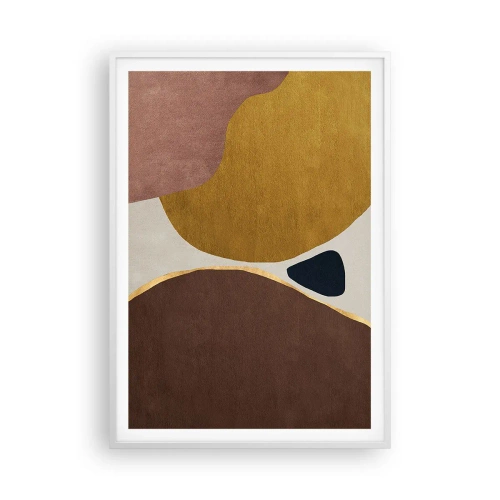 Poster in een witte lijst - Abstractie – een plek in de ruimte - 70x100 cm