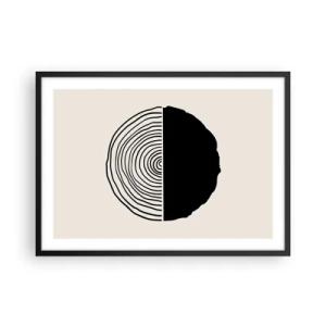 Poster in een zwarte lijst - Half om half - 70x50 cm