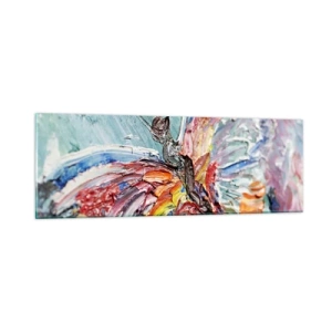 Schilderen op glas - Geschilderd door de natuur - 90x30 cm