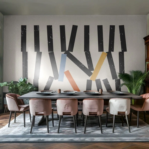 Fotobehang Premium Canvas - Domino – compositie - Minimalisme, Hipster, Modern - 500x350 cm