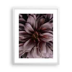 Poster in een witte lijst - Een bloemenhart - 40x50 cm