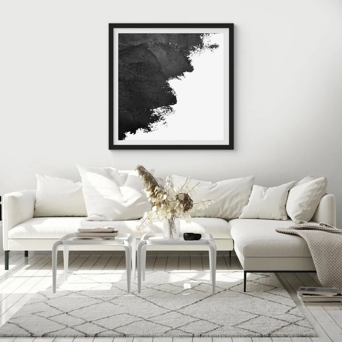 Poster in een zwarte lijst - Elementen: aarde - 50x50 cm