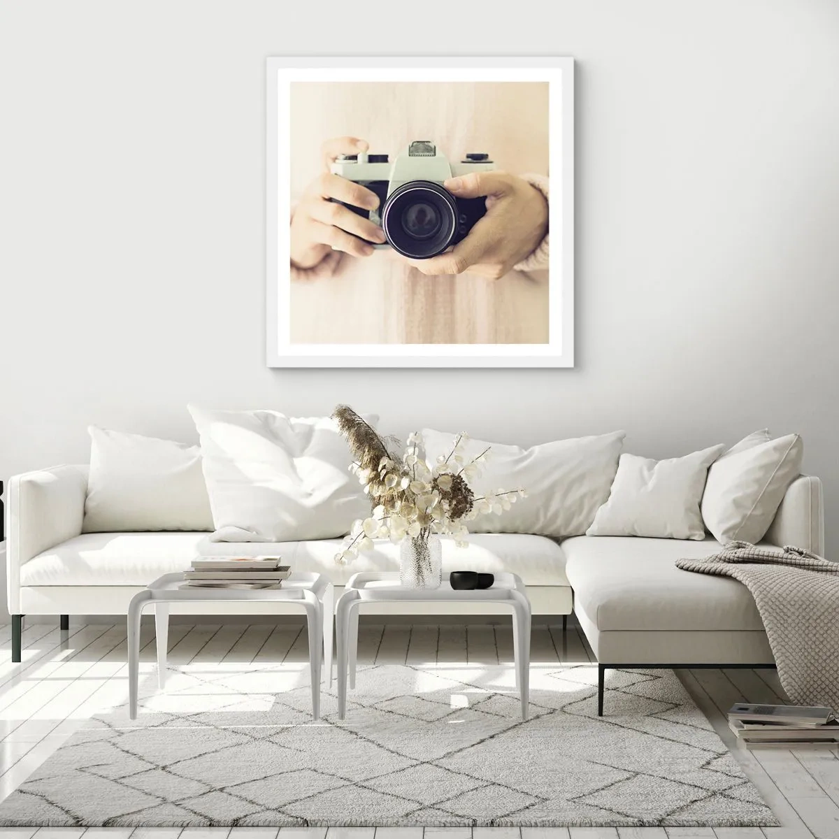 Poster in een witte lijst - Om meer te zien... - 50x50 cm