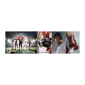 Fotobehang Monster Premium Sand - Veldgladiatoren - Sport, Atleet, Voetbal - 100x30 cm