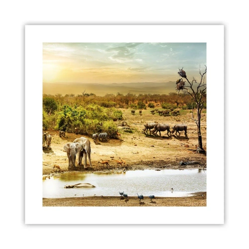 Poster - "Er stroomde een rivier uit Eden …" - 40x40 cm